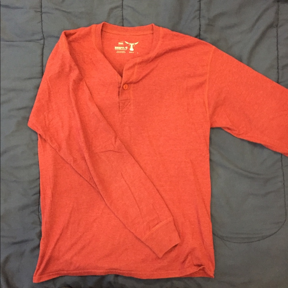 2 henley’s by Hanes beefy t collection